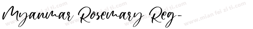 Myanmar Rosemary Reg字体转换